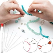 6 Big Eye Beading Needles With Needle Bottle Beaded Needle Big Eyeball Needle Foldable Bead Needle Christmas Decorations for Home Deals Of The Day Clearance